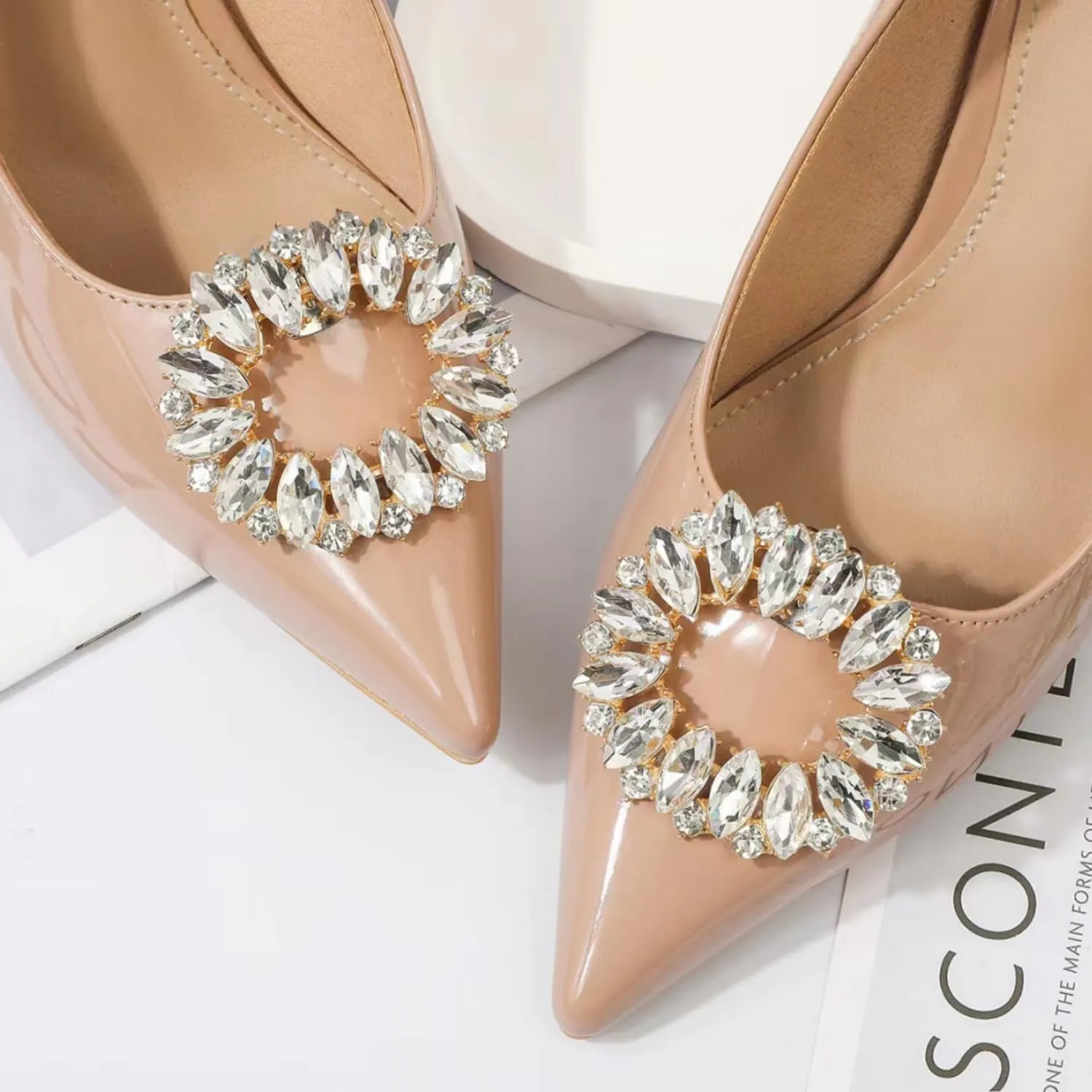 14 Pcs Rhinestone Bow Shoe Clips Shoe Buckle Classic Decorative Bow Clips For Shoes Elegant Removable Shoe Charms For Women Shoes Accessories For Women Clip On Wedding Shoe Jewelry Embellishments