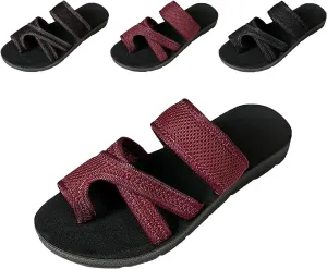 2024 New Women's Hollow Mesh Slide Sandals, Toe Loop Sandals for Women, Mesh Flats for Women, Mesh Sandals