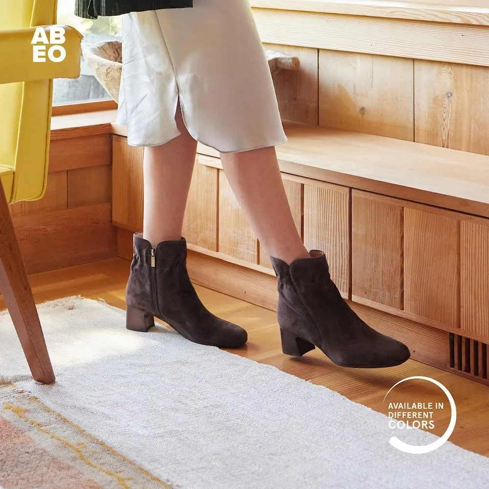 ABEO Avenue Mid Ankle Booties for Women | Fall Boots for Women | Water Resistant Leather | Built-In Orthotic Insole