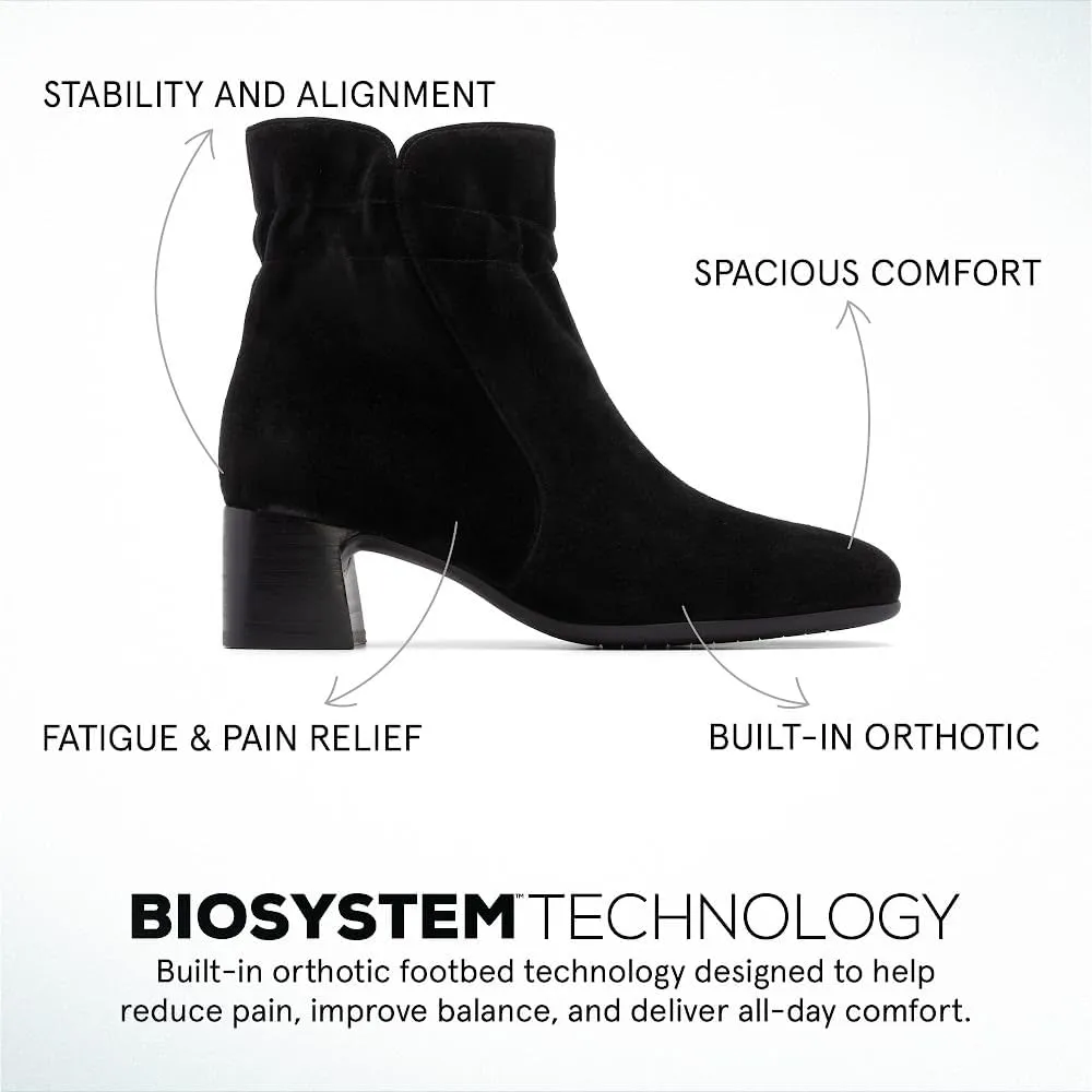 ABEO Avenue Mid Ankle Booties for Women | Fall Boots for Women | Water Resistant Leather | Built-In Orthotic Insole