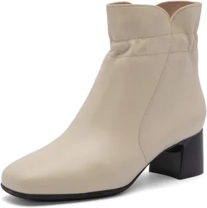 ABEO Avenue Mid Ankle Booties for Women | Fall Boots for Women | Water Resistant Leather | Built-In Orthotic Insole