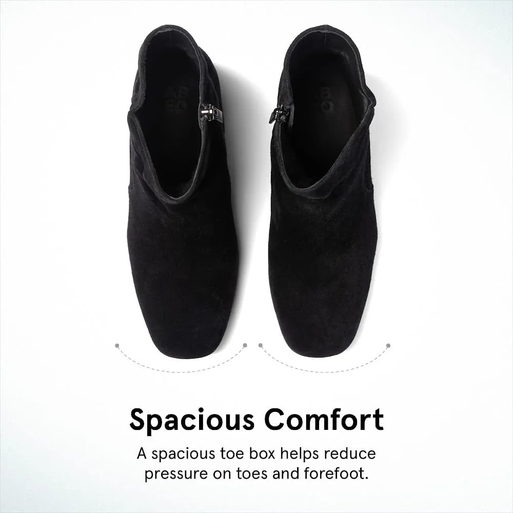 ABEO Avenue Mid Ankle Booties for Women | Fall Boots for Women | Water Resistant Leather | Built-In Orthotic Insole