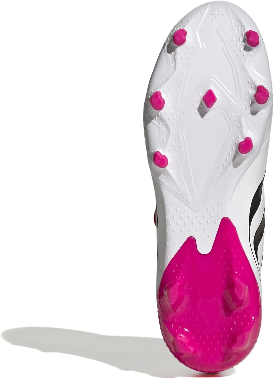 adidas Predator Precision.3 Firm Ground Cleats, Unisex Sizing, Cloud White/Core Black/Team Shock Pink 2, Limited Edition