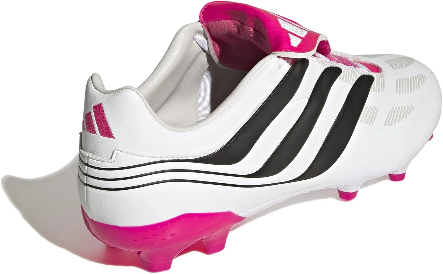 adidas Predator Precision.3 Firm Ground Cleats, Unisex Sizing, Cloud White/Core Black/Team Shock Pink 2, Limited Edition