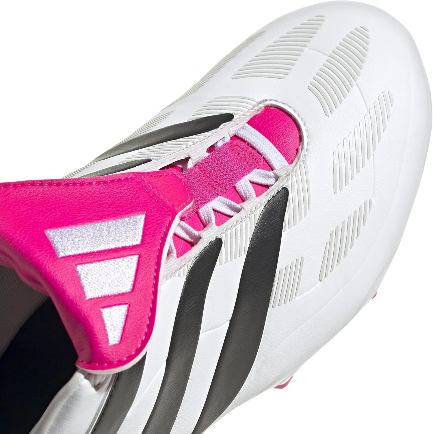adidas Predator Precision.3 Firm Ground Cleats, Unisex Sizing, Cloud White/Core Black/Team Shock Pink 2, Limited Edition