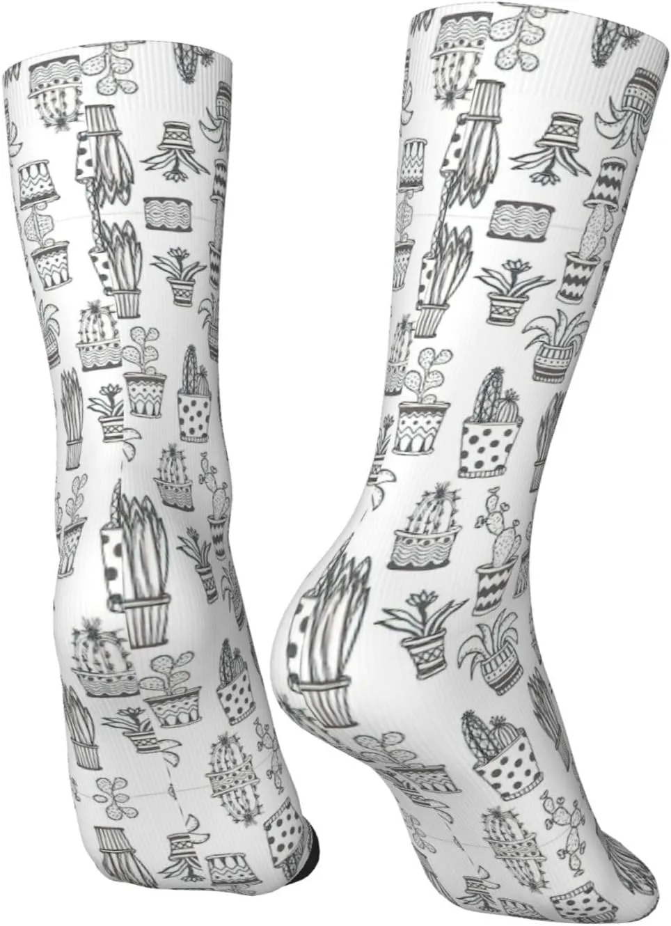 Adult Socks, Cactus Plants Print Winter Warm Wool Socks for Women, Soft Cozy Socks, Knit Boots Socks for Men