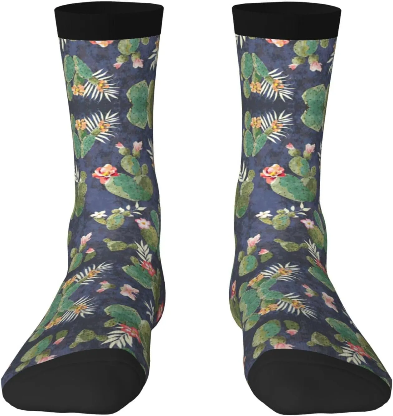 Adult Socks, watercolour cactus Print Winter Warm Wool Socks for Women, Soft Cozy Socks, Knit Boots Socks for Men