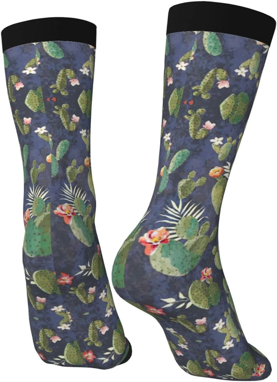 Adult Socks, watercolour cactus Print Winter Warm Wool Socks for Women, Soft Cozy Socks, Knit Boots Socks for Men
