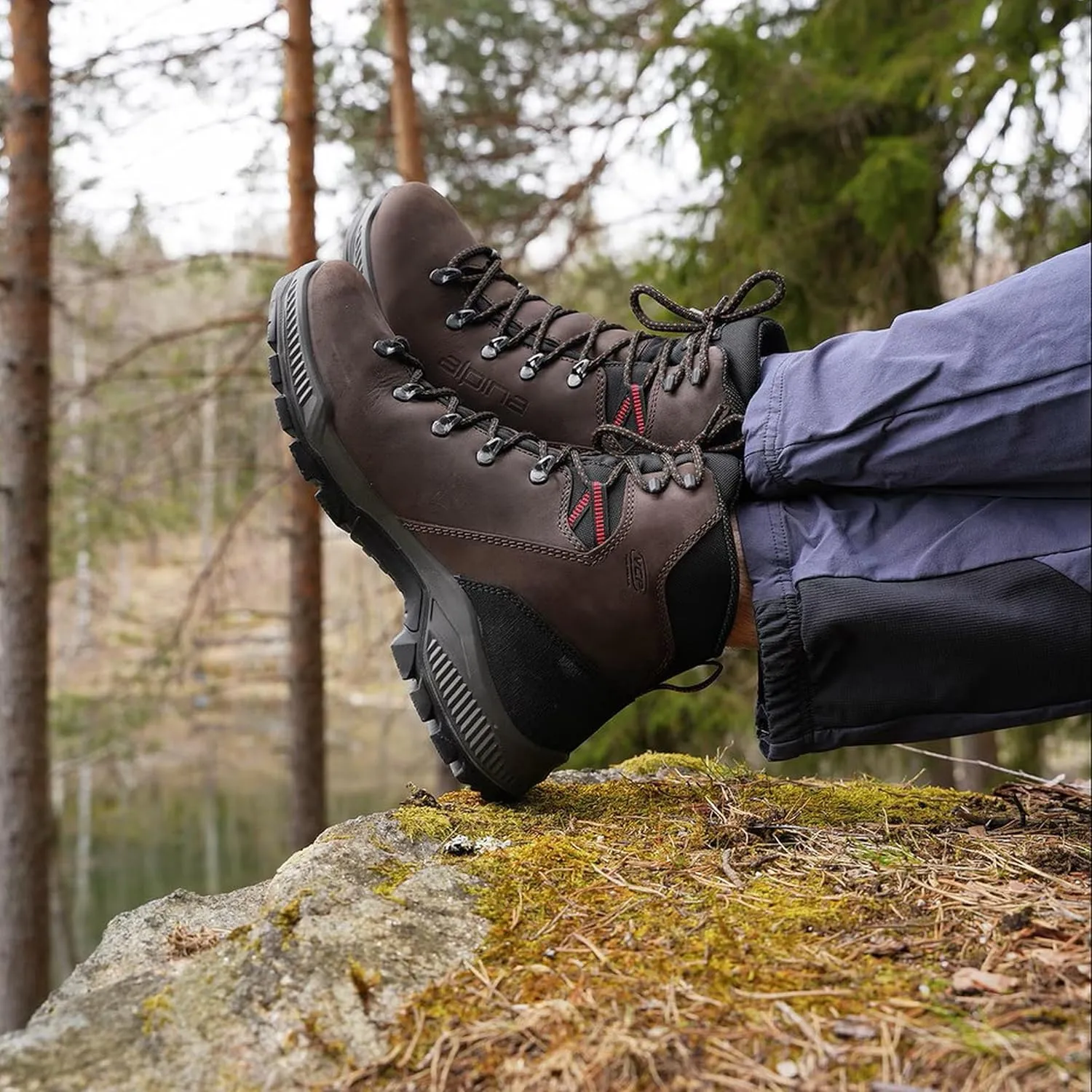 Alpina PRIMA Waterproof Hiking Work Boots | Classic Full Leather Ankle High | Breathable Membrane | Vibram | All Weather Shoes | Men's or Women's | Made in Europe