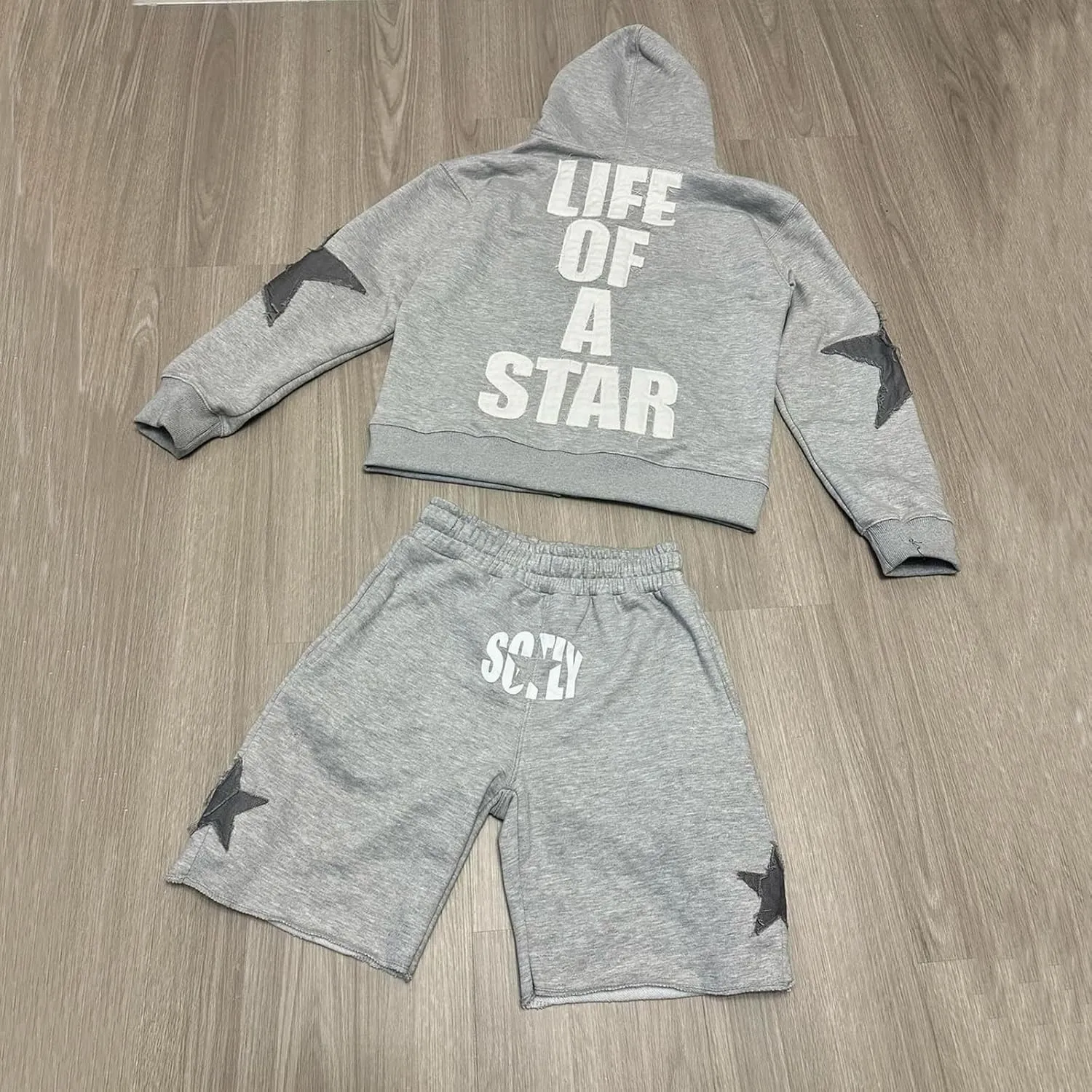 Amiblvowa Y2K Zip Up Hoodie Men Women Star Letter Graphic Hoodies Vintage Aesthetic Hooded Sweatshirt Harajuku Jacket
