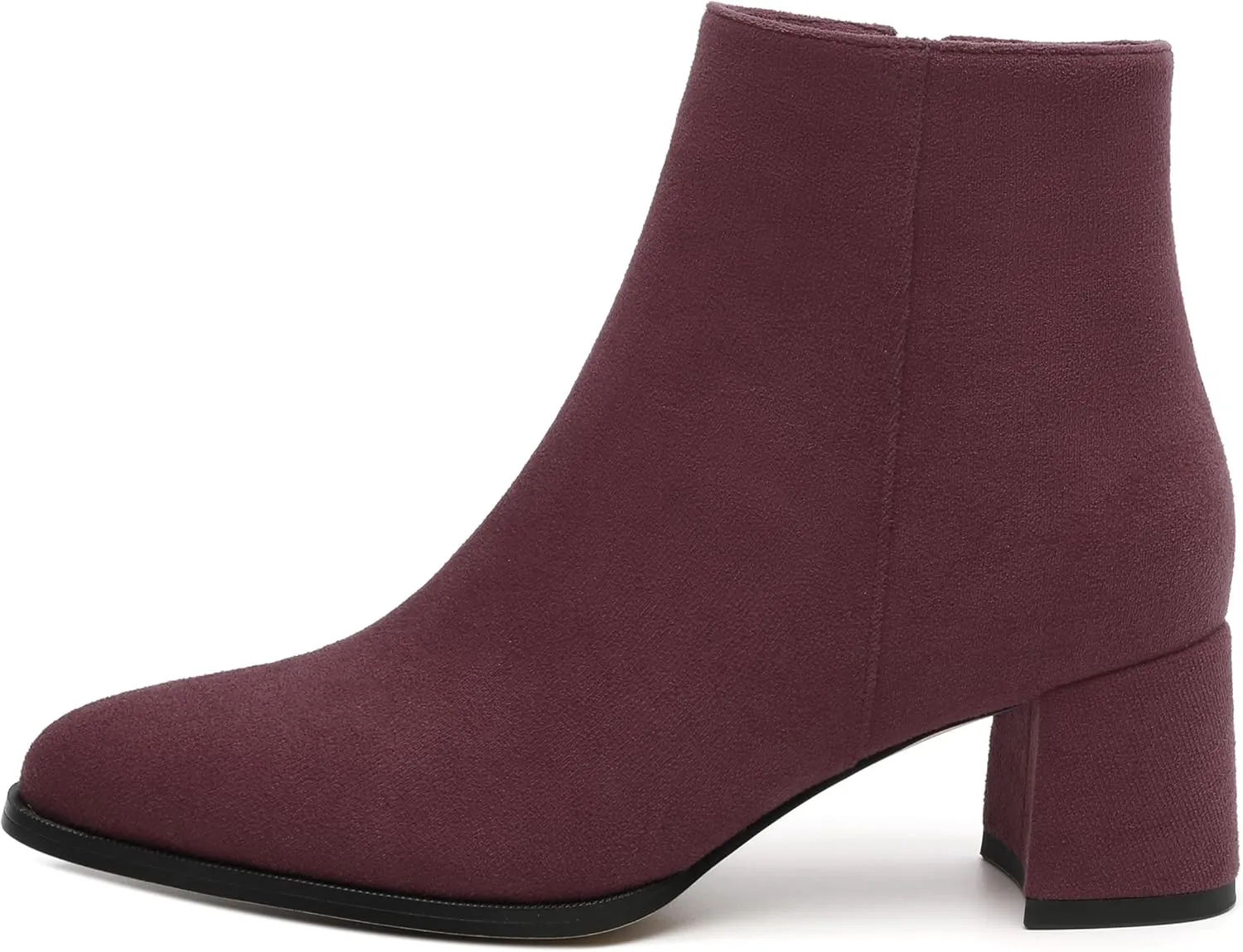 Ankle Boots for Women Low Heel Suede Wide Width Chunky Short Booties Comfortable Fashion Work Winter Boots 2 Inch
