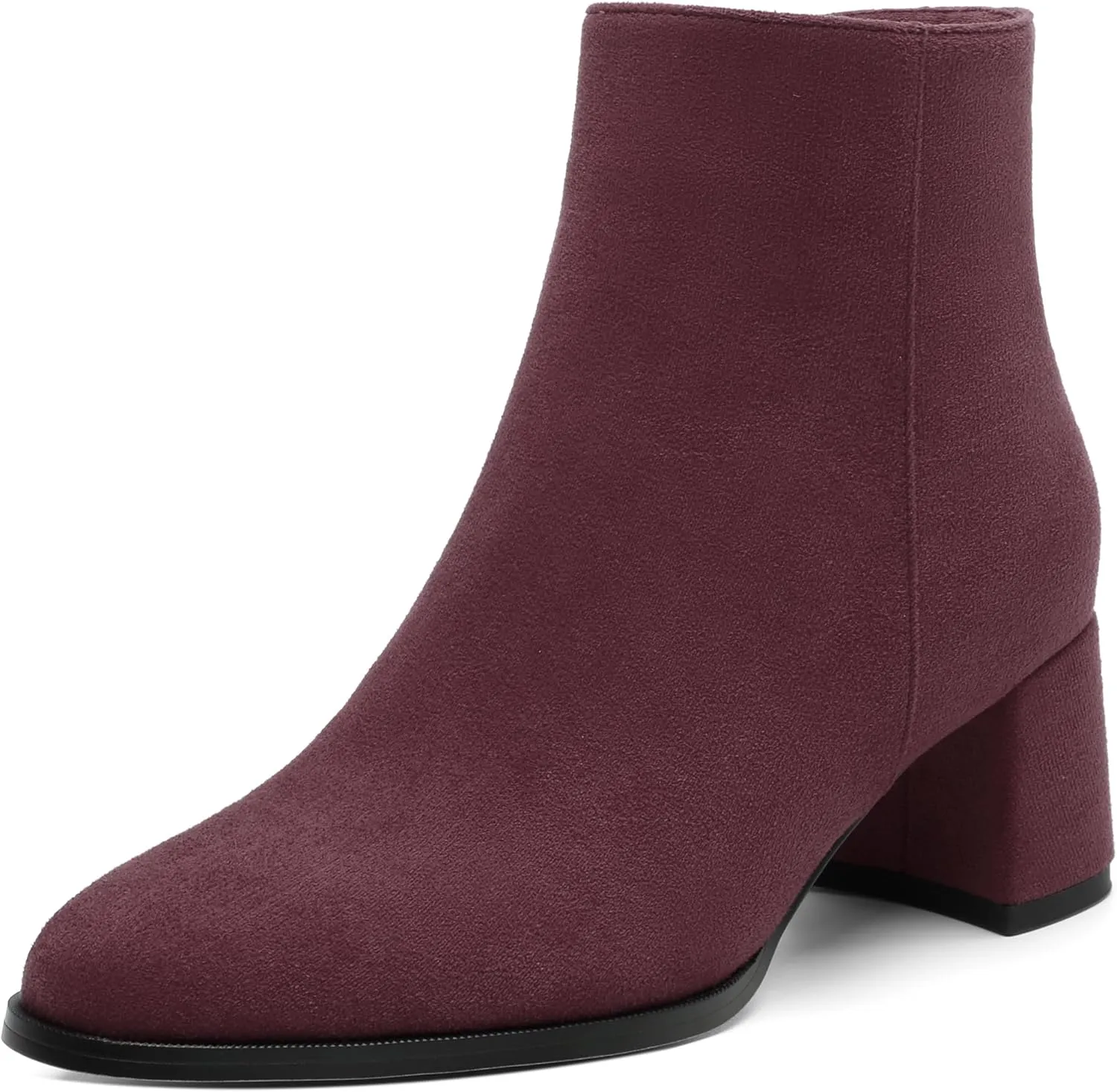 Ankle Boots for Women Low Heel Suede Wide Width Chunky Short Booties Comfortable Fashion Work Winter Boots 2 Inch