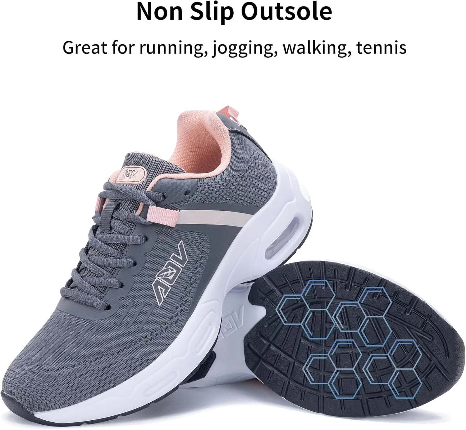 AOV Women Arch Support Walking Shoes Orthotic Tennis Sneakers for Plantar Fasciitis Air Athletic Running Shoes