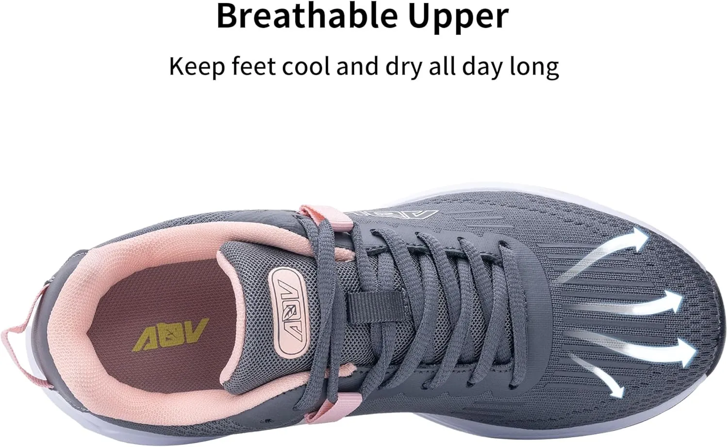 AOV Women Arch Support Walking Shoes Orthotic Tennis Sneakers for Plantar Fasciitis Air Athletic Running Shoes