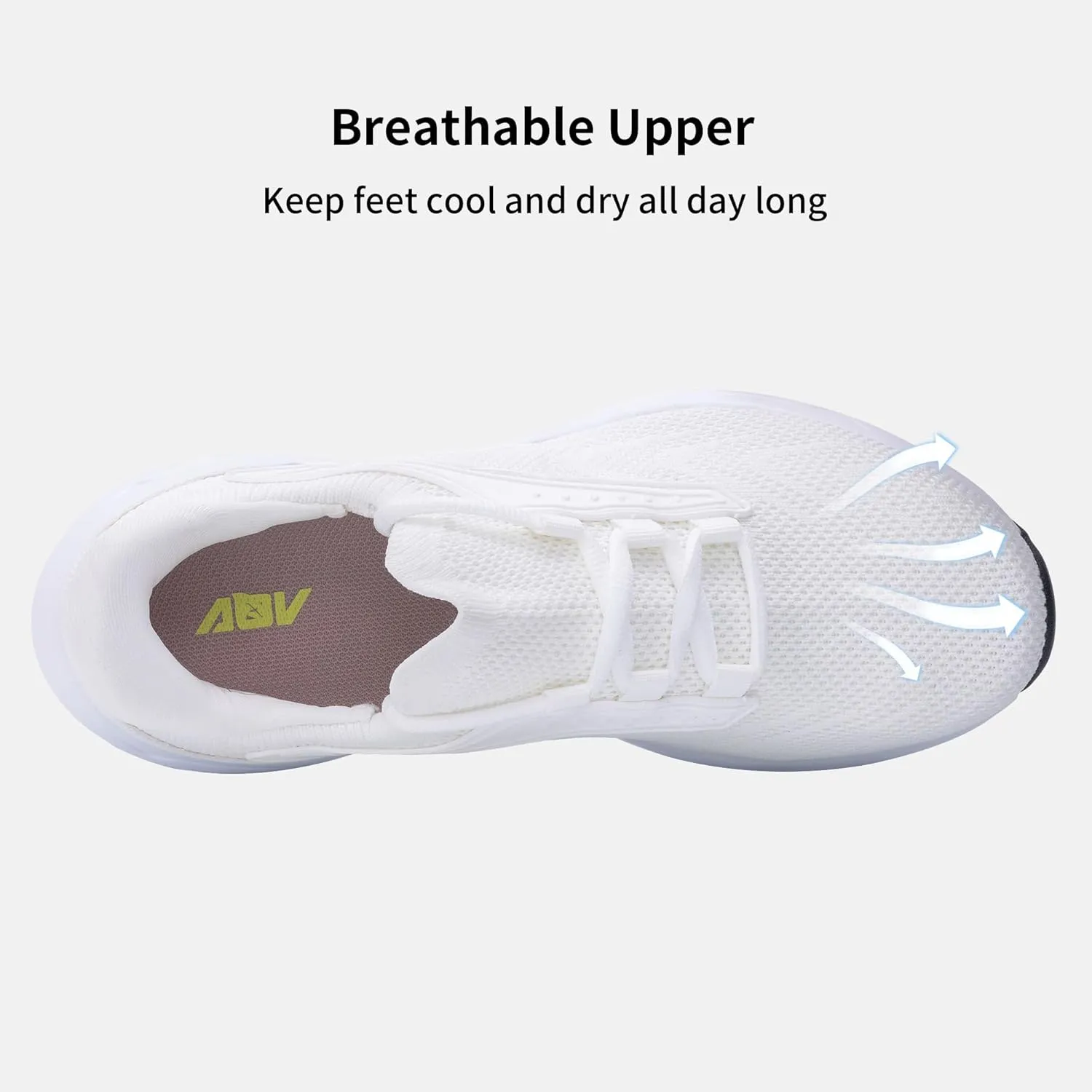 AOV Women Arch Support Walking Shoes Orthotic Tennis Sneakers for Plantar Fasciitis Air Athletic Running Shoes