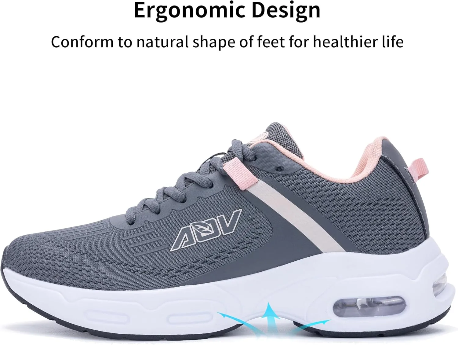 AOV Women Arch Support Walking Shoes Orthotic Tennis Sneakers for Plantar Fasciitis Air Athletic Running Shoes