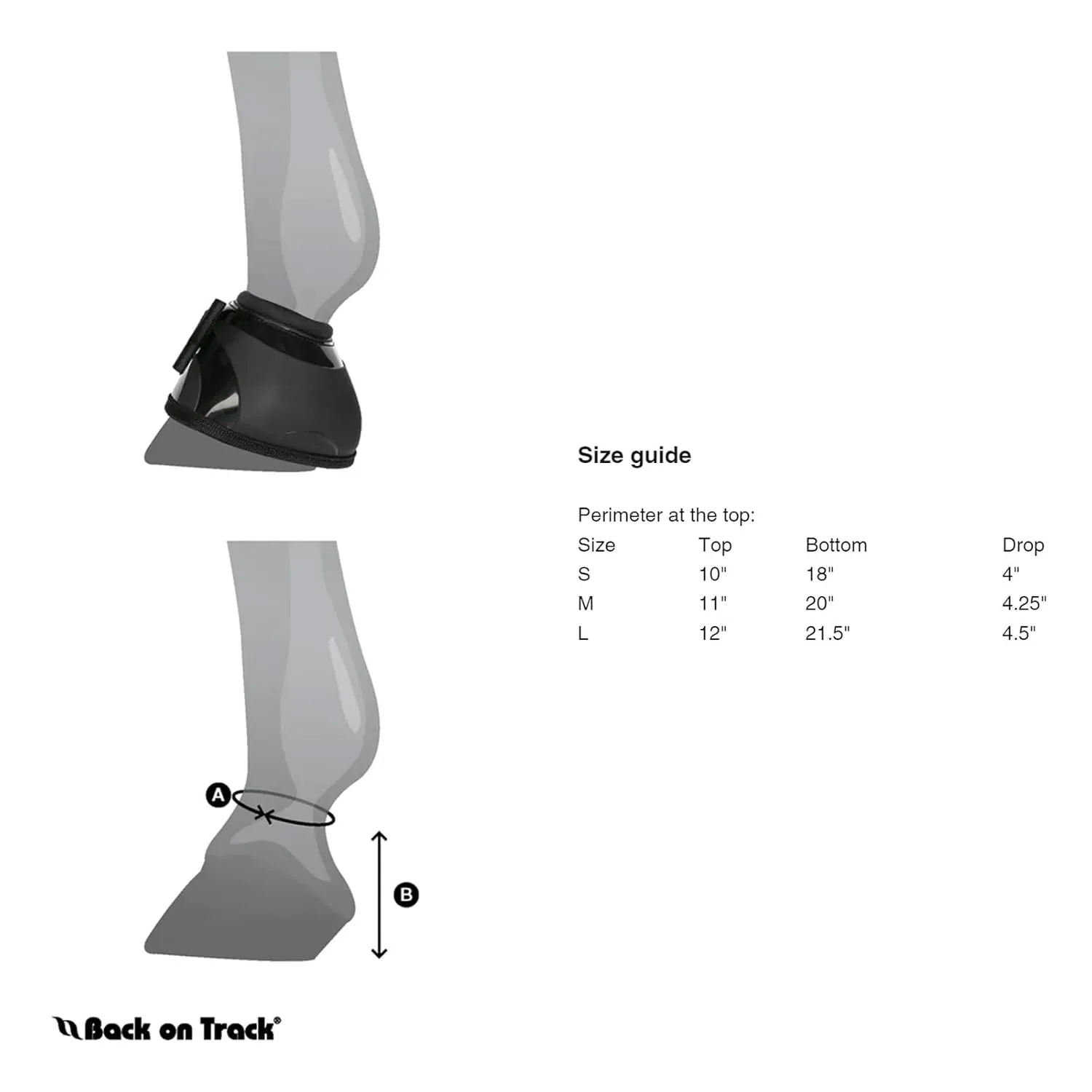 Back on Track Therapeutic Horse Bell Boots in Pair, Medium