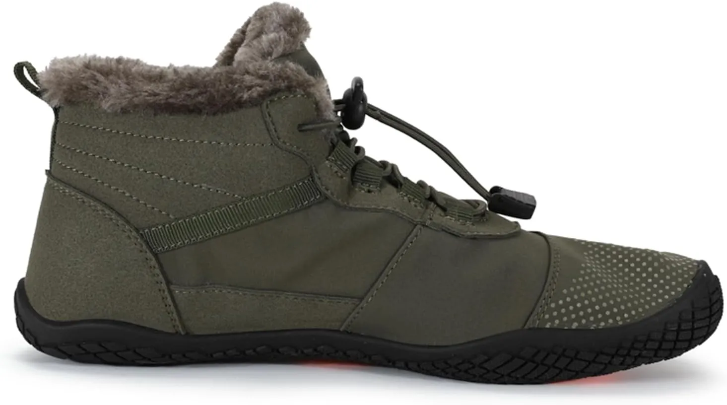 Barefoot Shoes Fur Lined Winter Mens Wide Toe Box Trail Runner Women Zero Drop Sole High top Walking Shoes Minimalist Outdoor Hiking Trekking Boots Sneakers