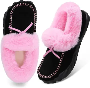 BARERUN Womens Moccasin Snow Boots Warm Winter Boots Ankle Boots for Women Outdoor Fur Lined Womens Shoes Slippers