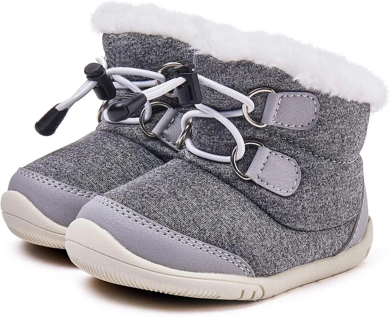 BMCiTYBM Toddler Baby Snow Boots Winter Shoes Boys Girls Cold Weather Baby Faux Fur Shoes