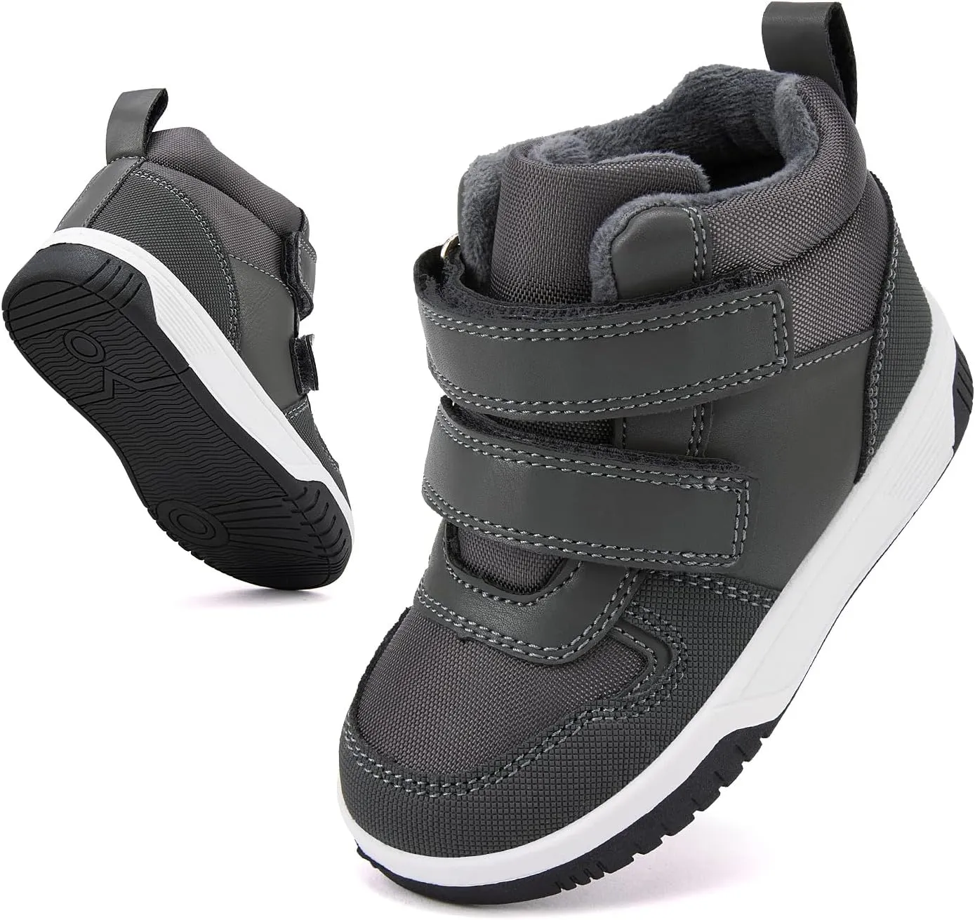 BMCiTYBM Toddler Snow Boots Boys Girls Winter Warm Shoes High Top Outdoor Sneakers for Cold Weather