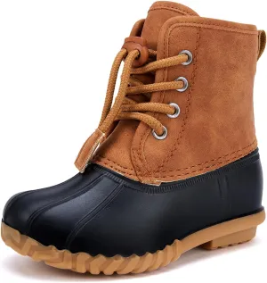 BMCiTYBM Toddler Winter Boots Waterproof Duck Snow Boots Boys Girls High Top Outdoor Warm Shoes for Cold Weather (Toddler/Little Kids)