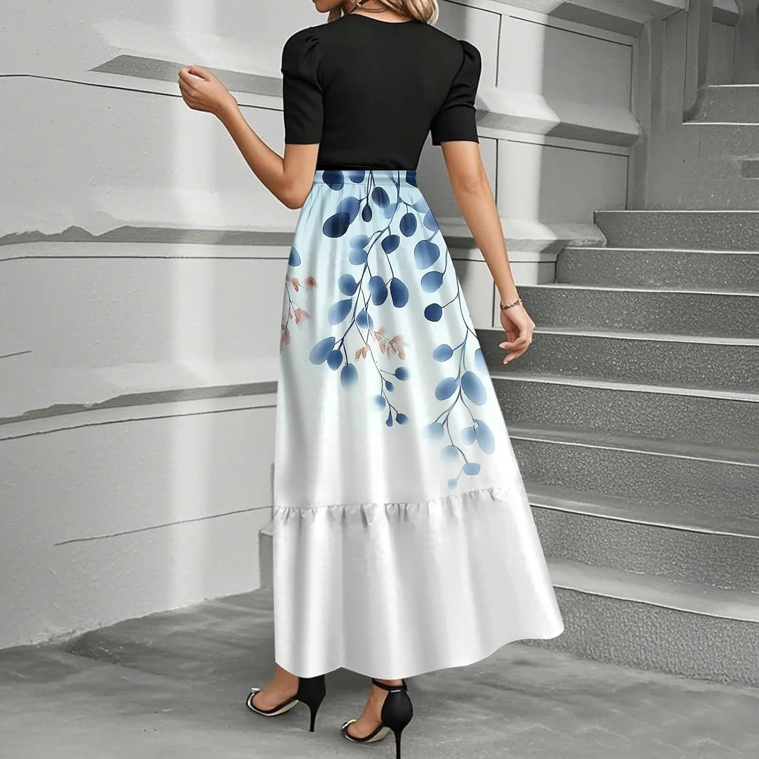 Boho Maxi Dresses for Women 2025, High Waisted Casual Trendy Summer Dresses Beach Vacation Womens Sundresses