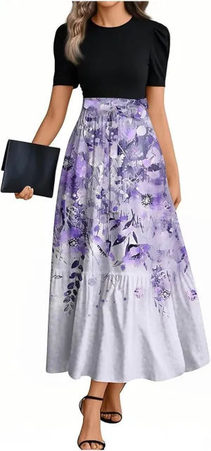 Bow Detail Maxi Dresses for Women 2025, High Waisted Spring Elegant Trendy Casual Beach Womens Sundresses