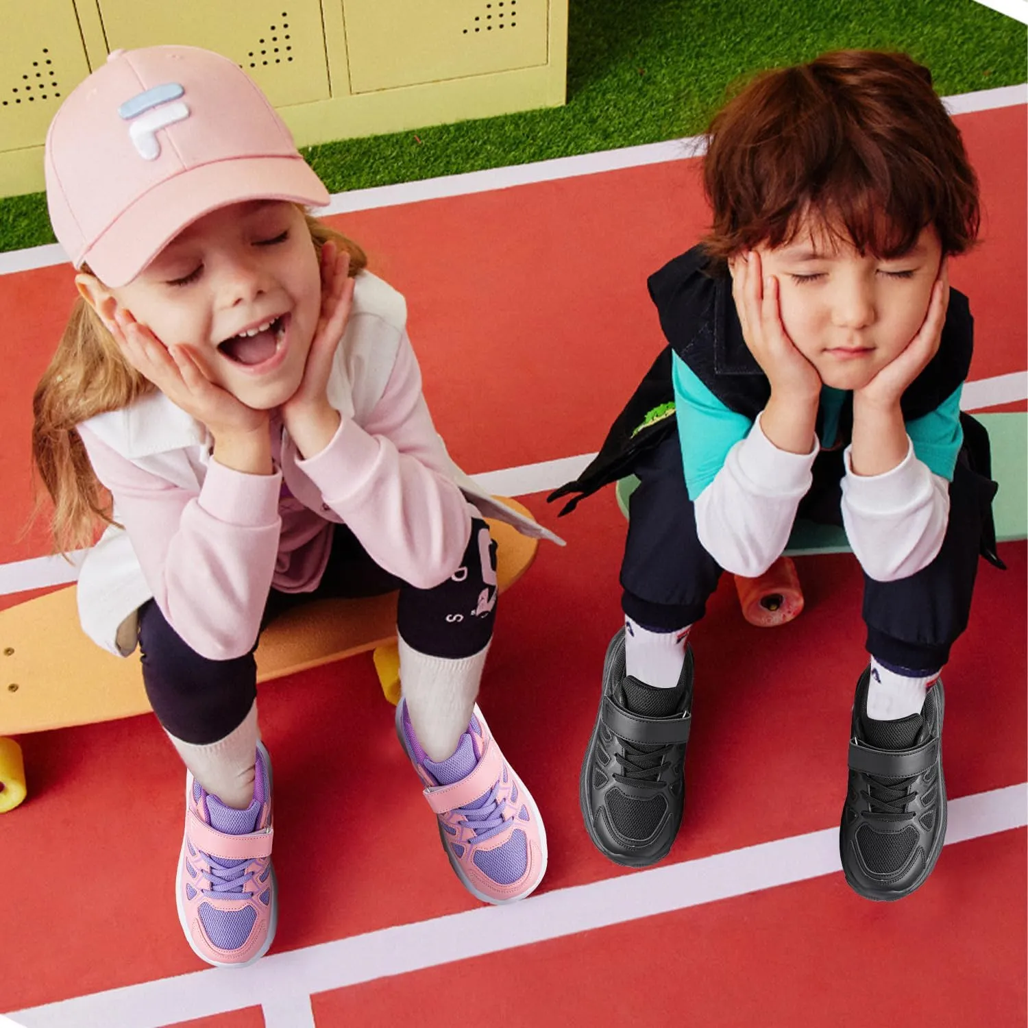 Boys Girls Shoes Kids Running Shoes Non Slip Athletic Walking Tennis Shoes Lightweight Sneakers for Toddler/Little Kid/Big Kid