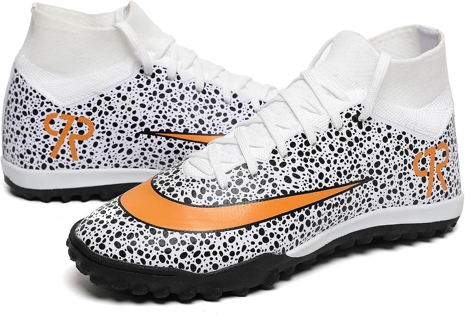 Boys Soccer Shoes Indoor Futsal Turf Big Kids Soccer Cleats Youths TF High-Top Football Boots for Athletic Training