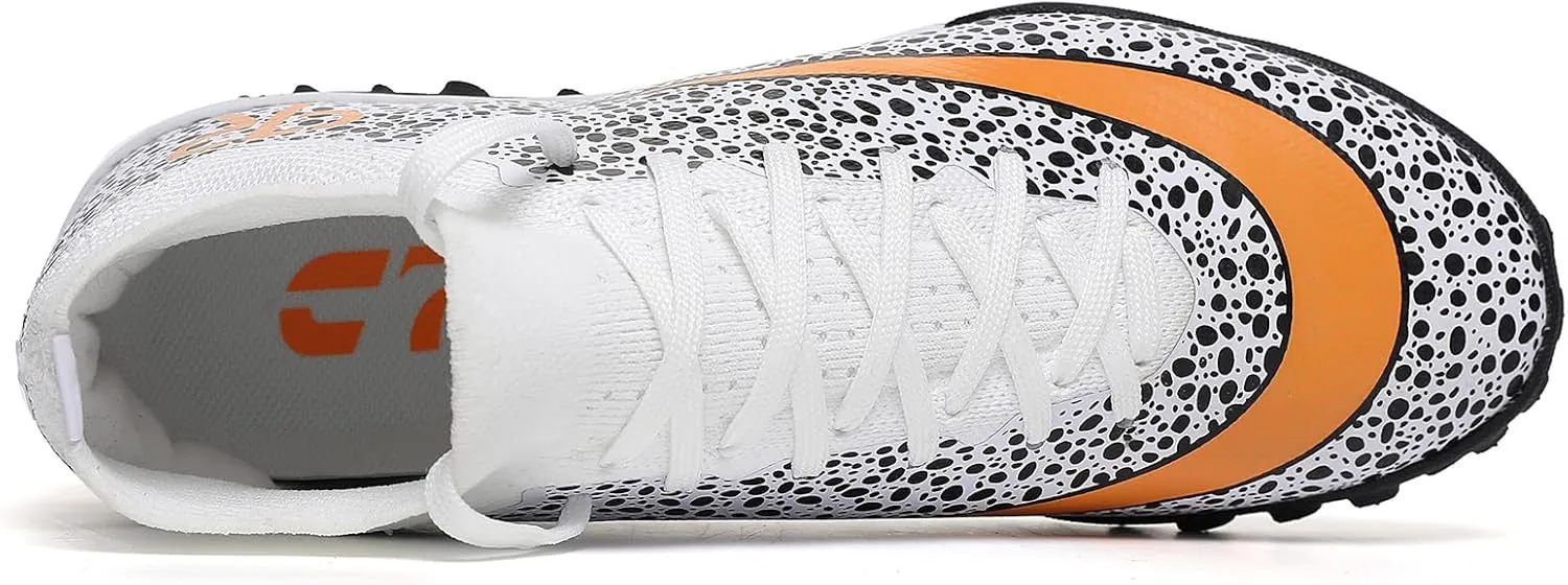 Boys Soccer Shoes Indoor Futsal Turf Big Kids Soccer Cleats Youths TF High-Top Football Boots for Athletic Training