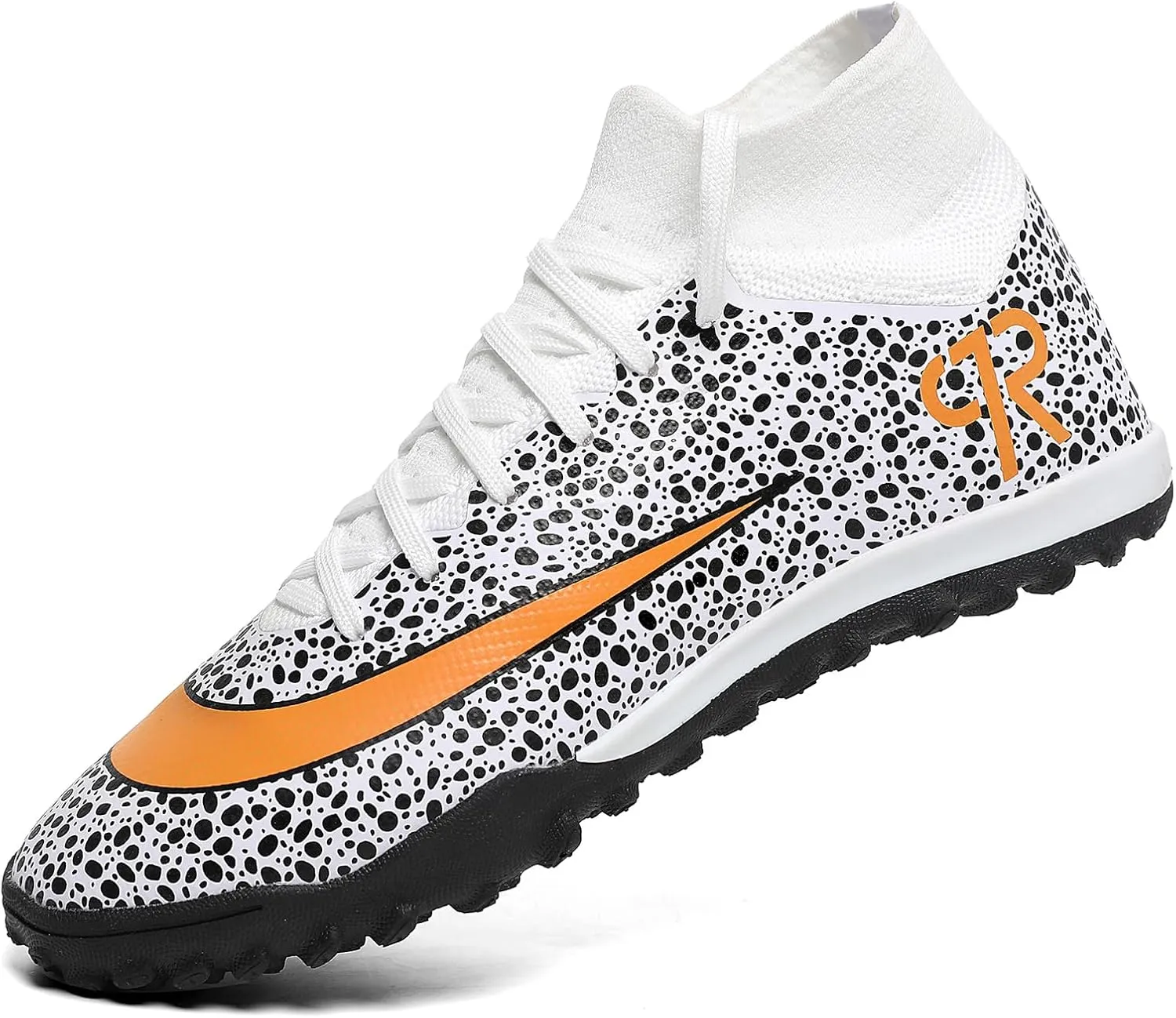 Boys Soccer Shoes Indoor Futsal Turf Big Kids Soccer Cleats Youths TF High-Top Football Boots for Athletic Training