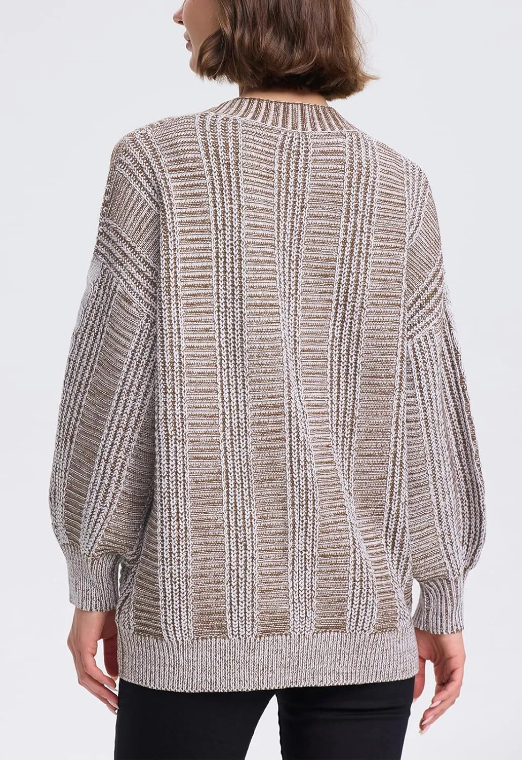 Cakulo Womens Oversized Chunky Cable Knit Cardigan Sweaters 2024 Fall Open Front Button Women Cardigans Pocket