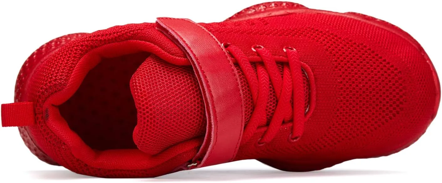 Casbeam Kids Breathable Sneakers Mesh Lightweight Easy Walk Casual Sport Strap Athletic Running Shoes for Boys Girls