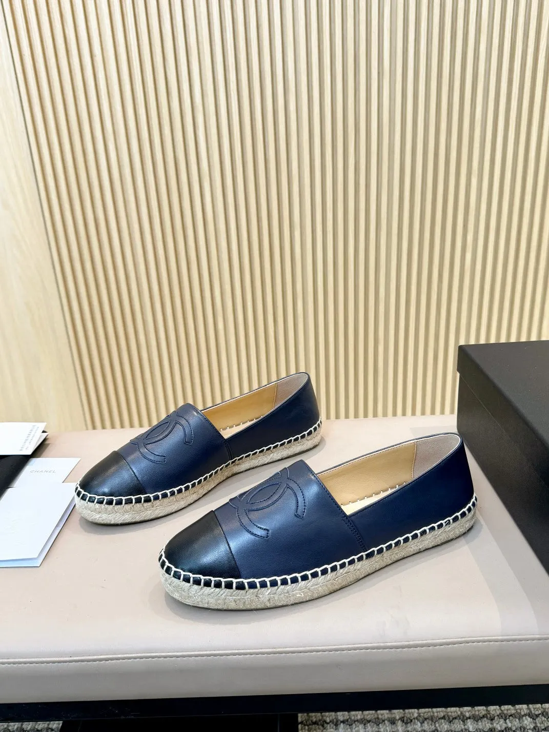 cc espadrilles dark blue black caflskin