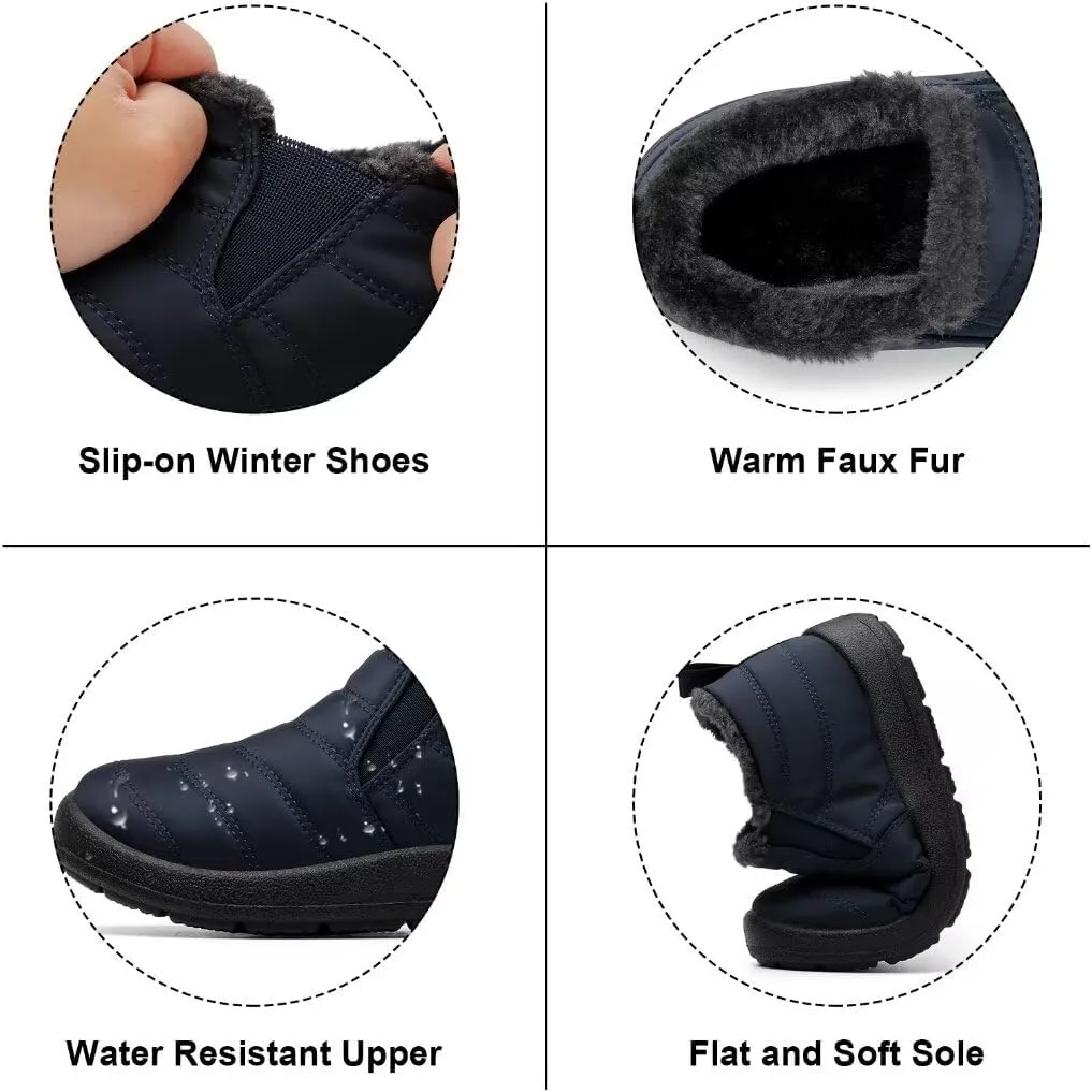 Cheval Winter Snow Boots for Women, Fur Lined Warm Ankle Booties, Outdoor Anti-slip Waterproof Comfortable Short Boot, Botas De Invierno Para Mujert