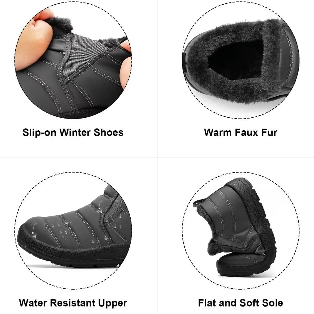 Cheval Winter Snow Boots for Women, Fur Lined Warm Ankle Booties, Outdoor Anti-slip Waterproof Comfortable Short Boot, Botas De Invierno Para Mujert