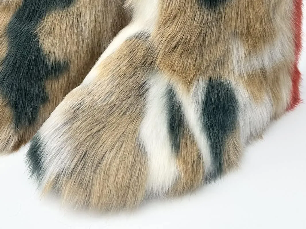 ChicWind Women's Faux Fur Snow Boots Comfortable Winter Boots Halloween Costume