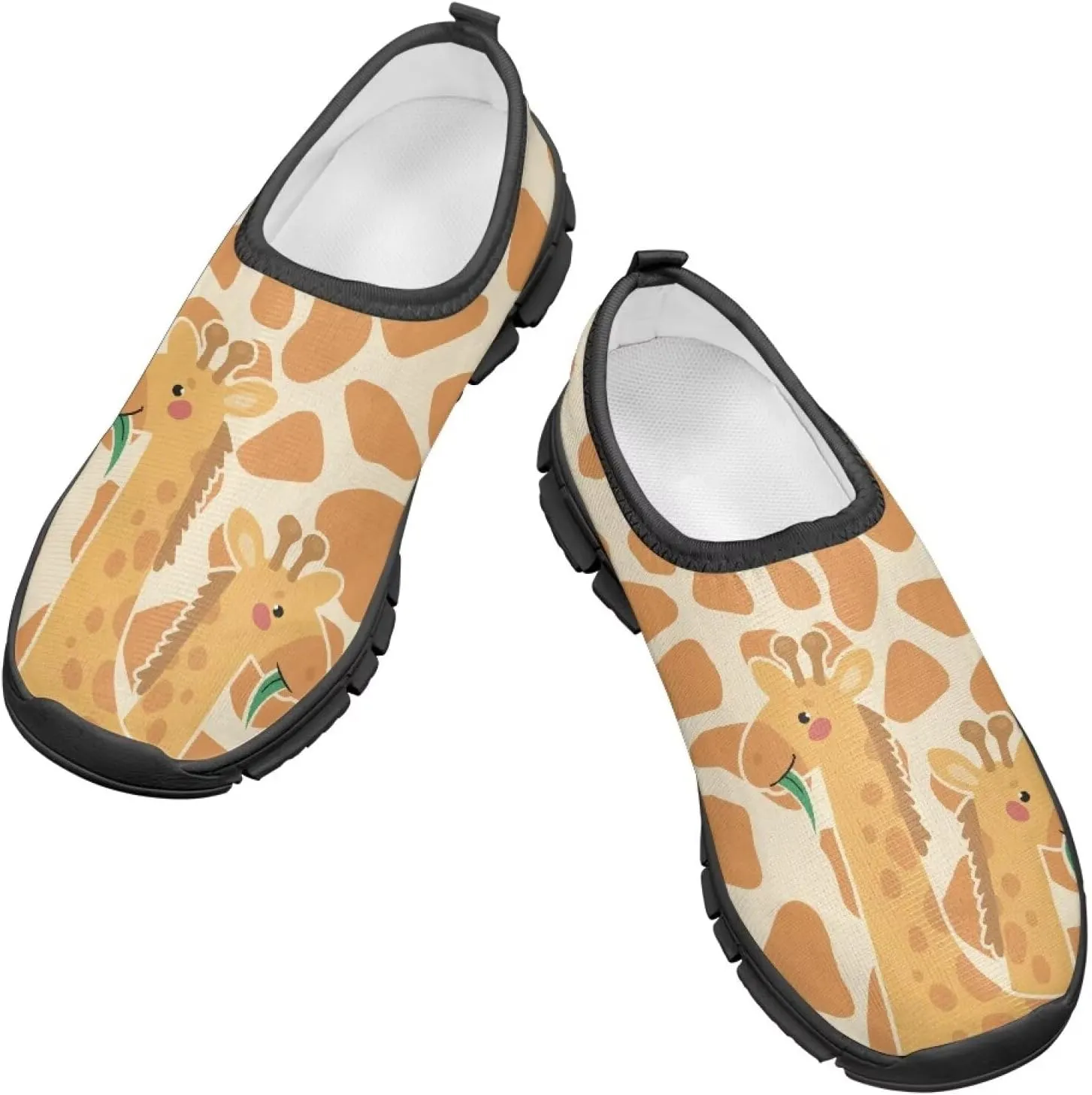 Children's Flat Sneakers,Printed Slip On Sports Shoes for Back School Casual Low-Top Stretch Shoes for Boys Girls