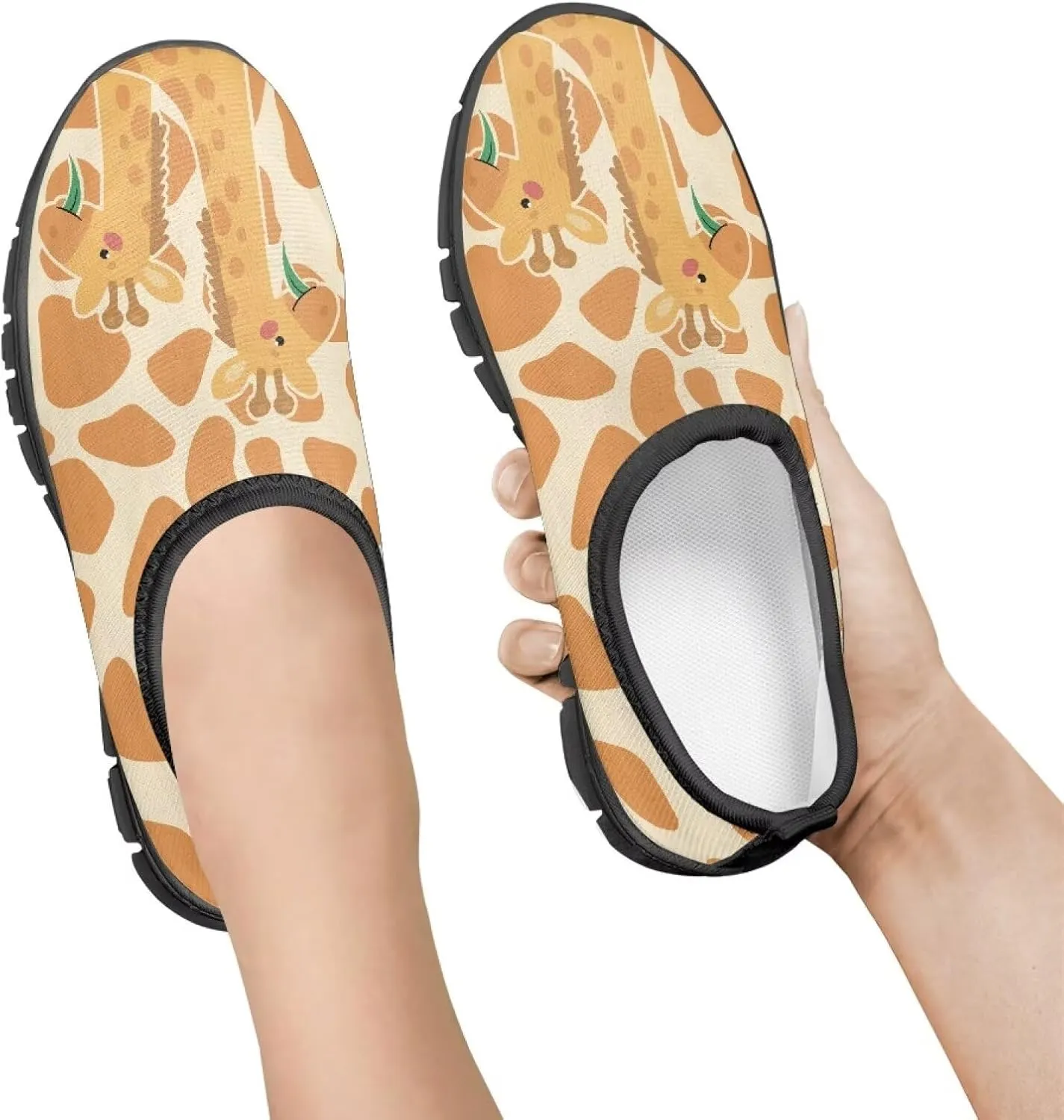 Children's Flat Sneakers,Printed Slip On Sports Shoes for Back School Casual Low-Top Stretch Shoes for Boys Girls