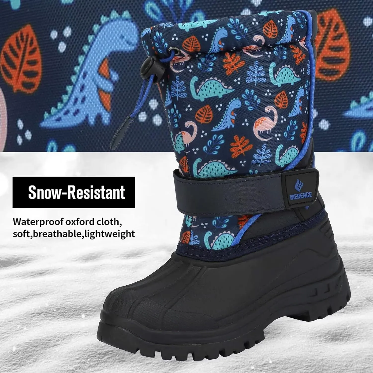 CIOR Kids Snow Boots for Boys Girls Toddler Winter Outdoor Boots Waterproof with Fur Lined(Toddler/Little Kids/Big Kid)
