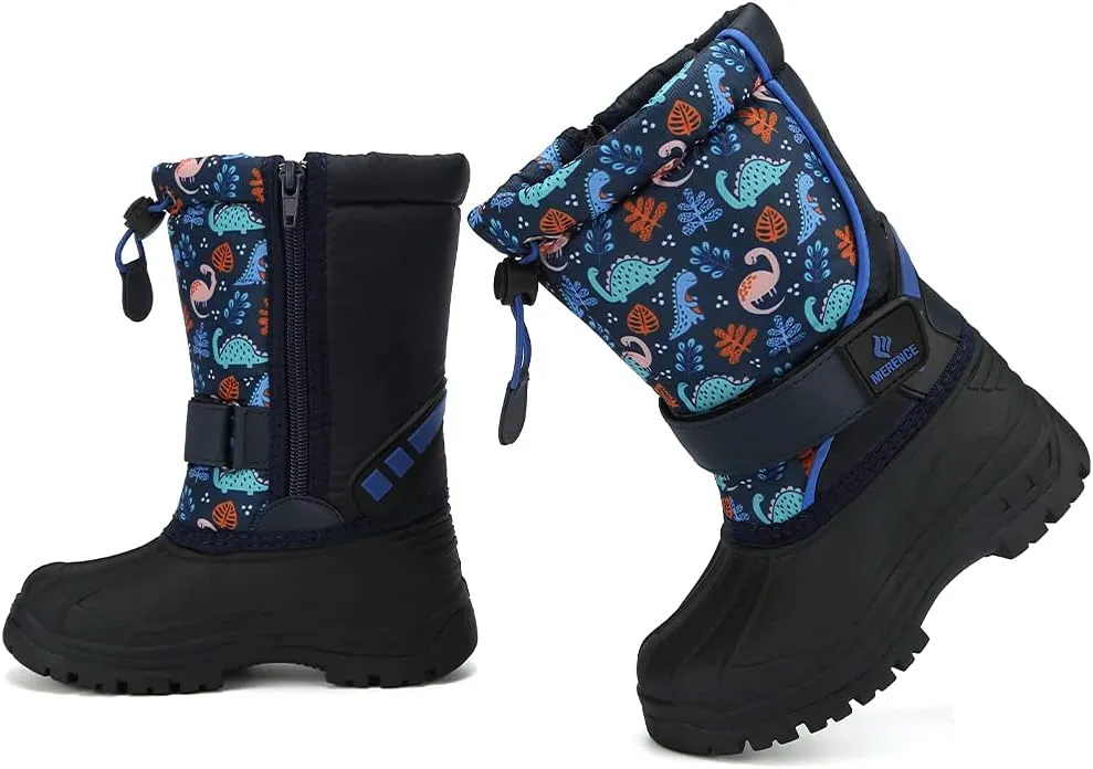 CIOR Kids Snow Boots for Boys Girls Toddler Winter Outdoor Boots Waterproof with Fur Lined(Toddler/Little Kids/Big Kid)