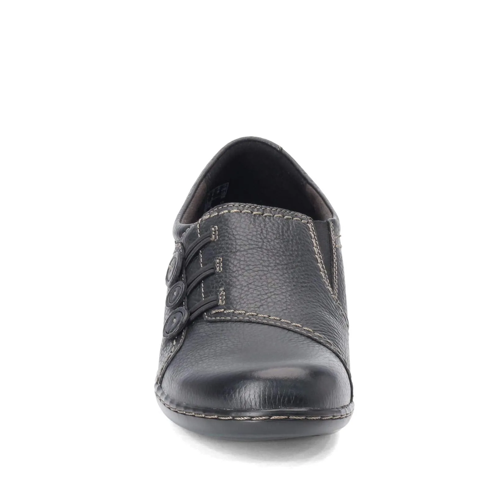 Clarks womens Ashland Effie loafers shoes, Black, 8.5 Wide US