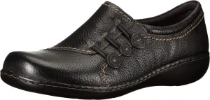 Clarks womens Ashland Effie loafers shoes, Black, 8.5 Wide US