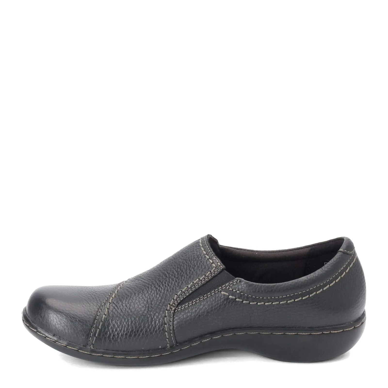 Clarks womens Ashland Effie loafers shoes, Black, 8.5 Wide US