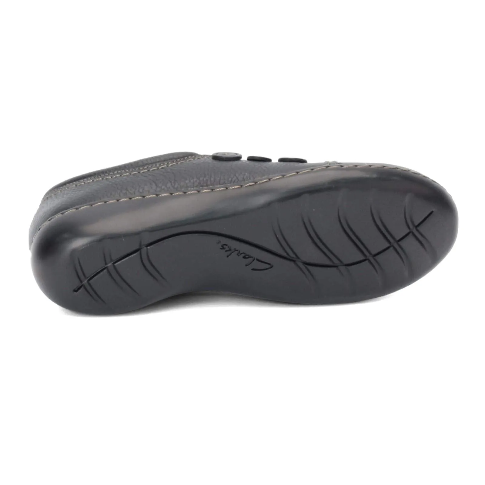 Clarks womens Ashland Effie loafers shoes, Black, 8.5 Wide US