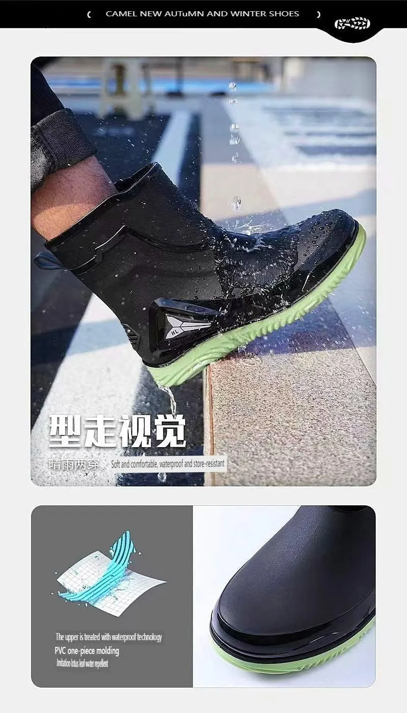 Crew waterproof shoes, non-slip shoes for work, waterproof and durable, suitable for fashionable outdoor fishing kitchens
