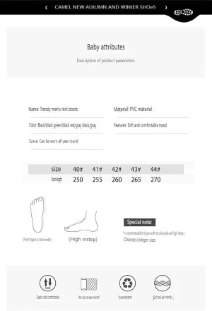Crew waterproof shoes, non-slip shoes for work, waterproof and durable, suitable for fashionable outdoor fishing kitchens