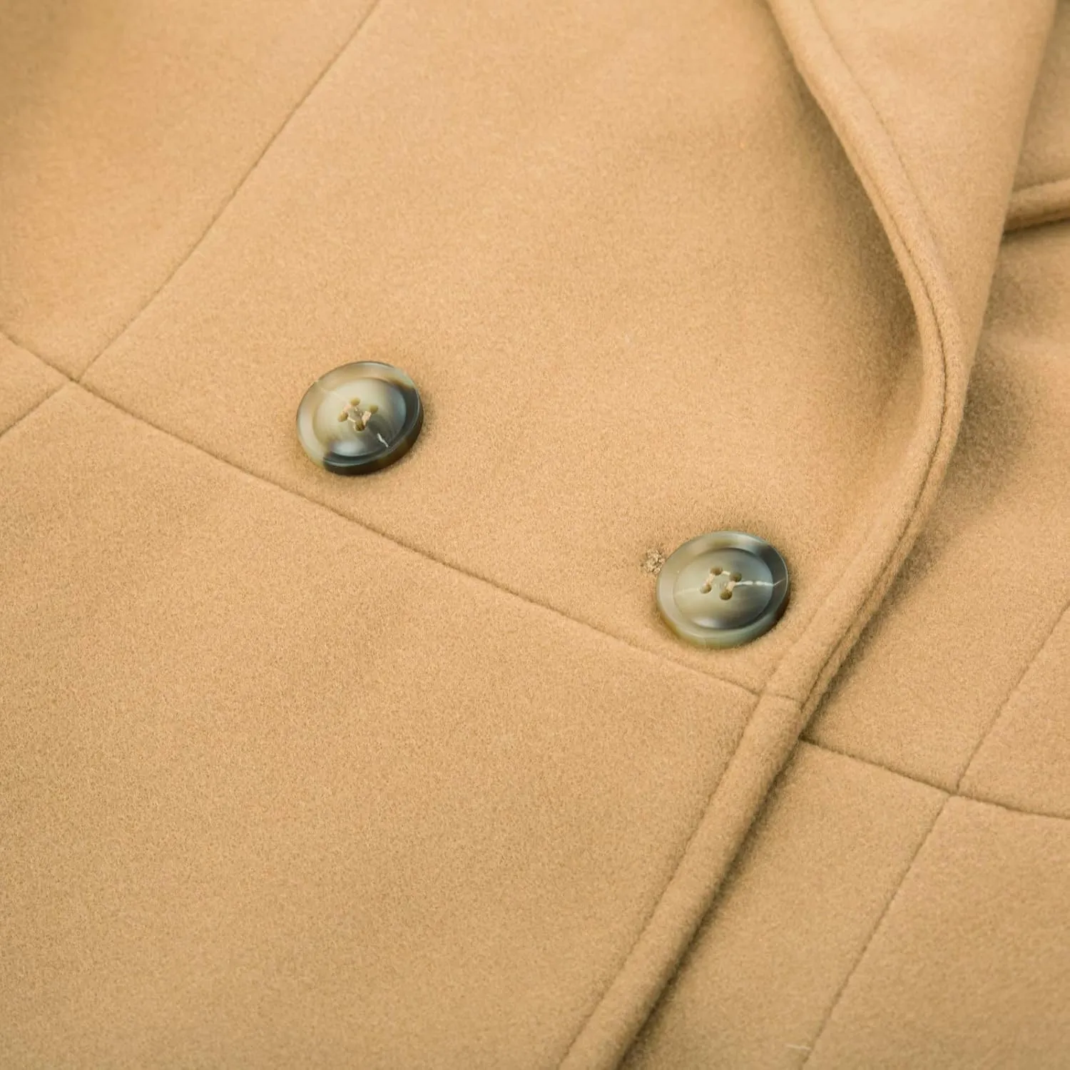 CURLBIUTY Women's Pea Coat Double Breasted A Line Long Trench Coat Winter Dress Coat with Pockets