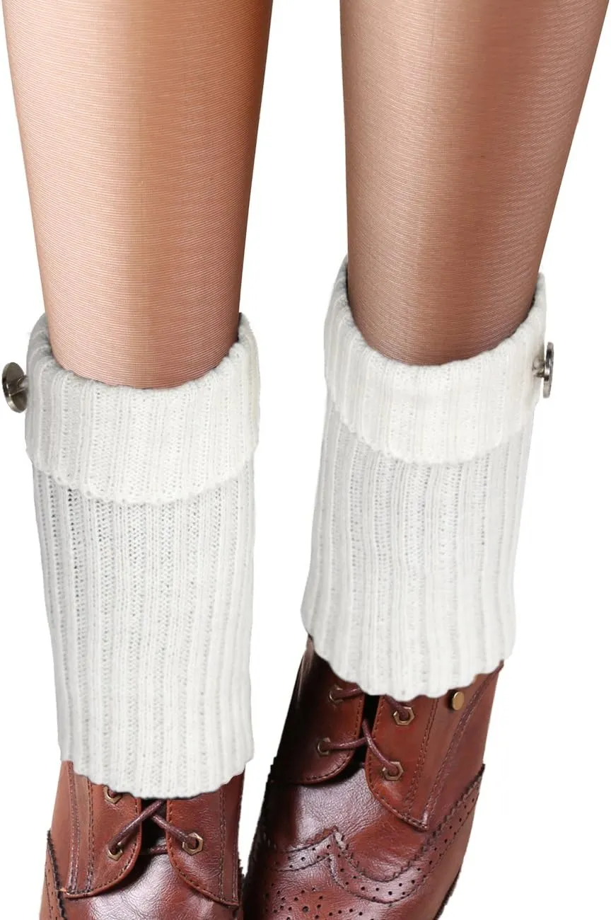 Dahlia Women's Leg Warmers & Boot Cuffs - Synthetic Wool, Cable Knit